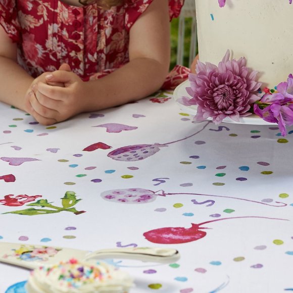 April Cornell Tablecloth Happy Birthday 54x54 NWT - Picture 2 of 4